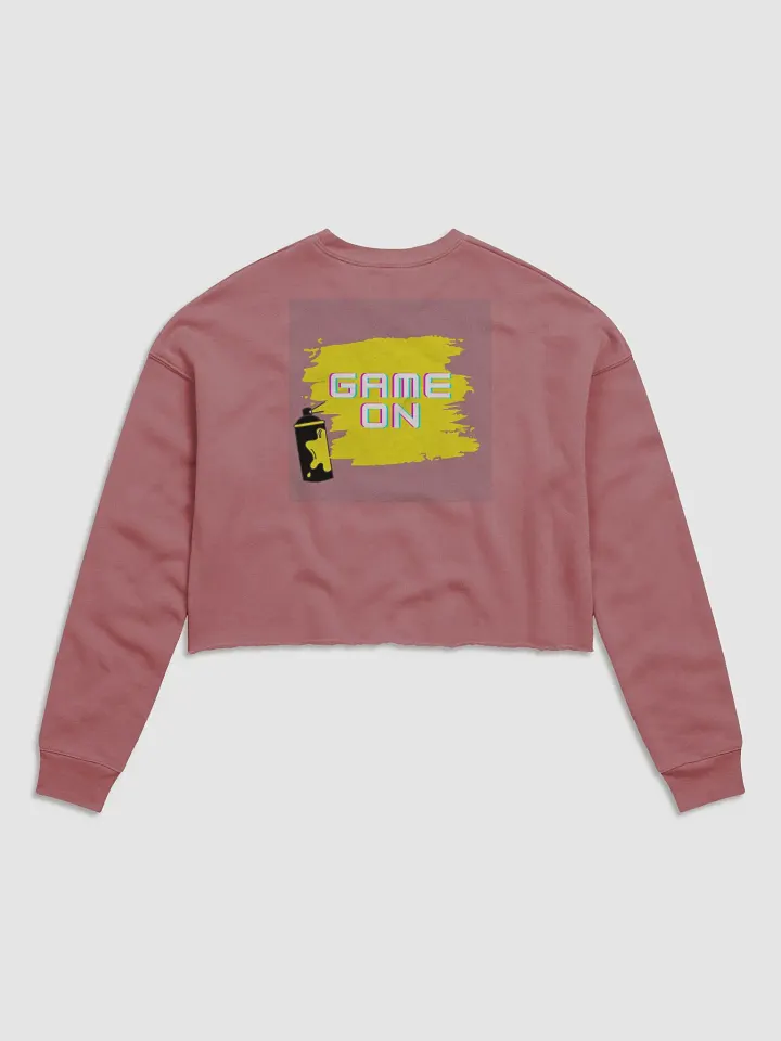 GAME ON warm fleece crop sweatshirt product image (1)