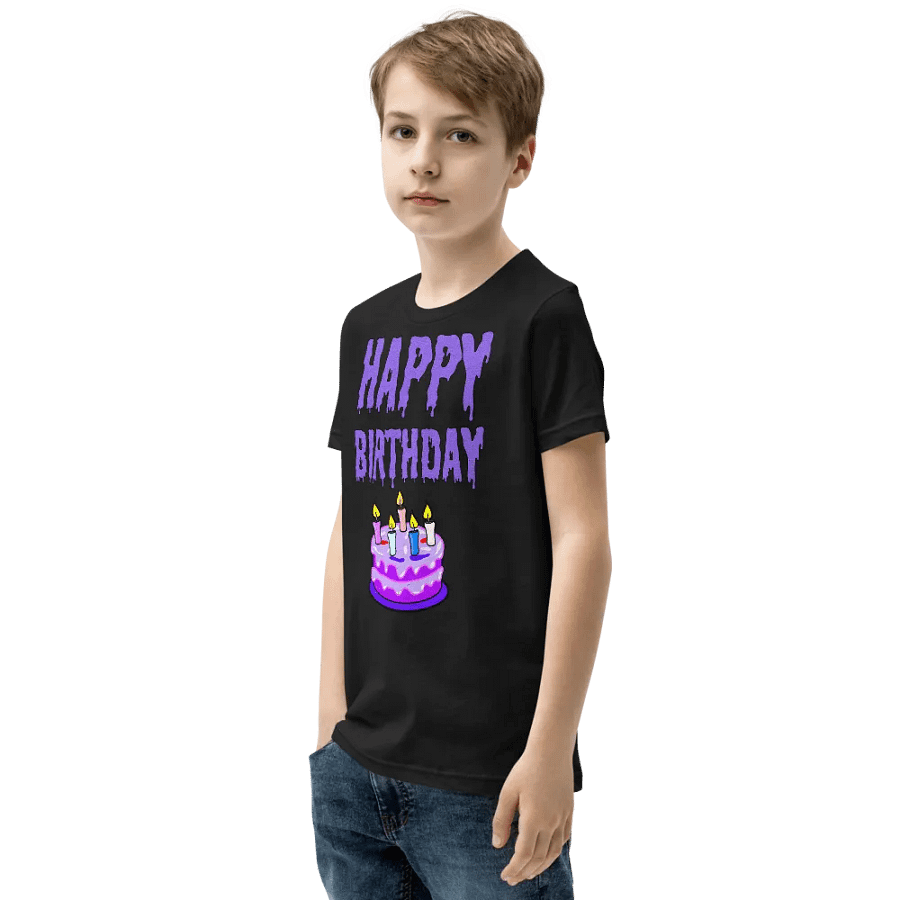 Happy Birthday (Cake With Candles) T-Shirt For Kids product image (7)