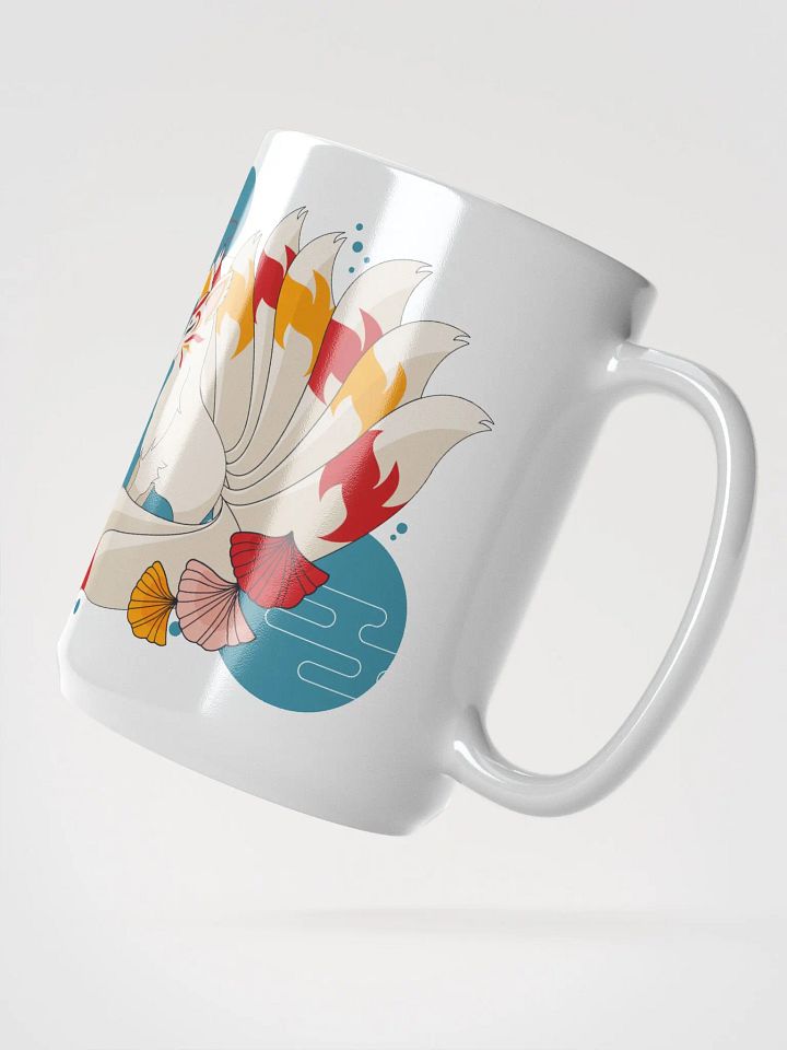 Japanese ArtStylish fox Pattern White Shiny Mug product image (2)