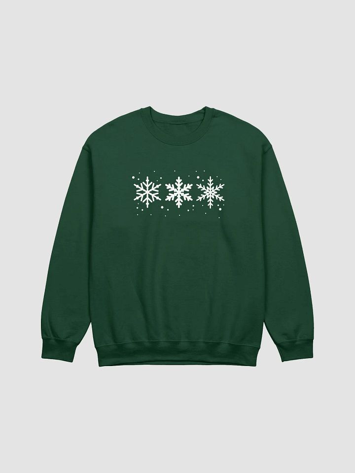 White Snowflakes Classic Crewneck Sweatshirt product image (1)