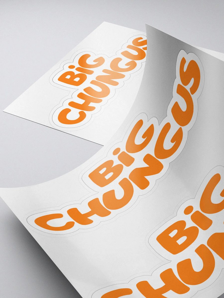 2 Big Chungus bubble free stickers product image (4)
