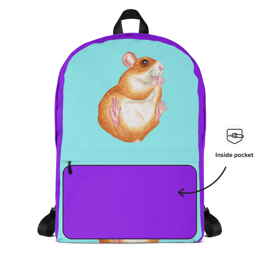 Rat eating treat backpack product image (9)