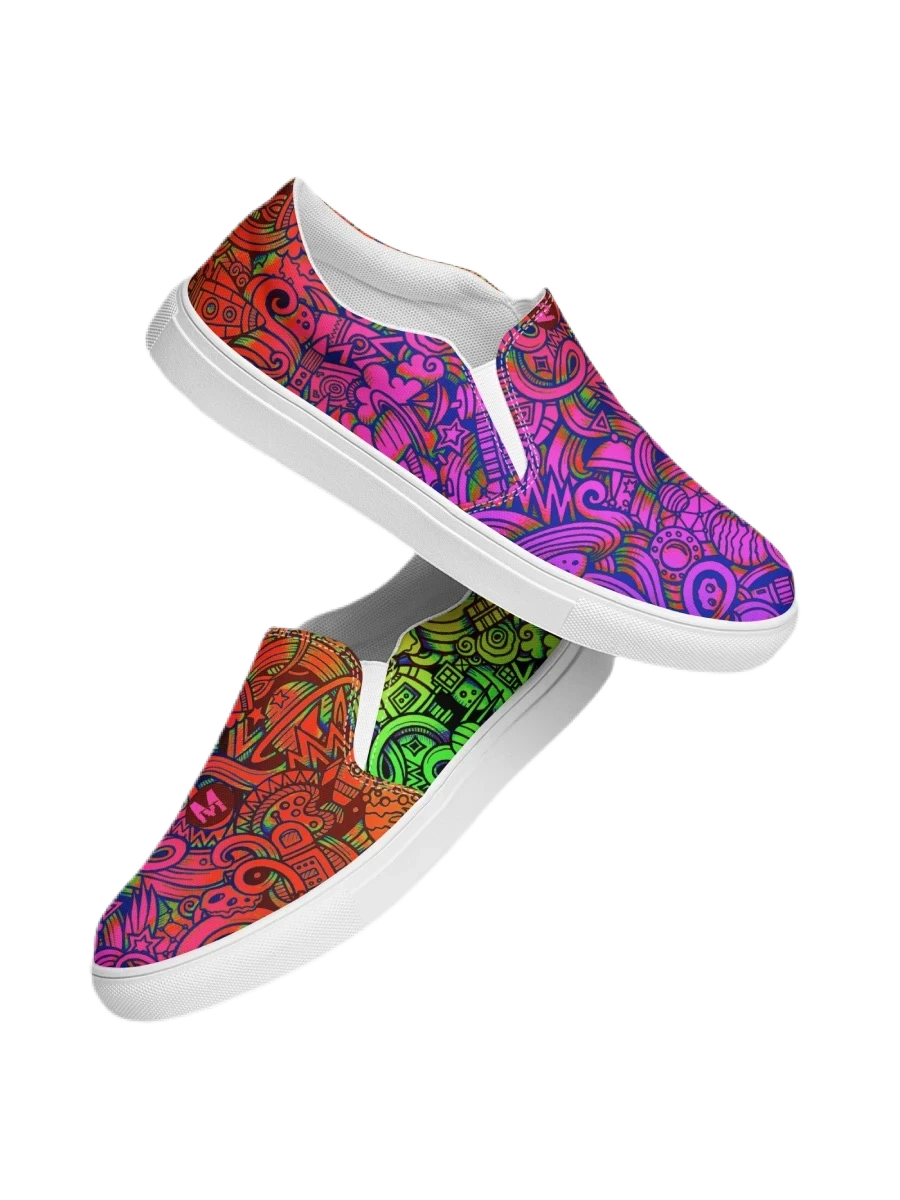 Rainbow Space Scribble - Women’s Slip-ons | #MadeByMELO product image (2)