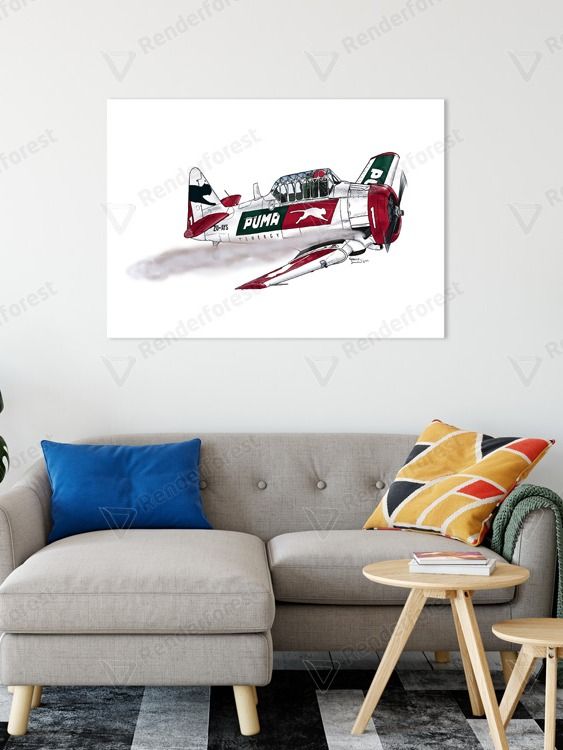 Smoking Aerobatic T-6 Harvard No 1 Aviation Art Gift Printable Wall Art product image (6)