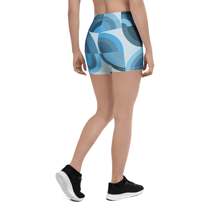 Swirling Blue Geometric All-Over Print Shorts product image (2)