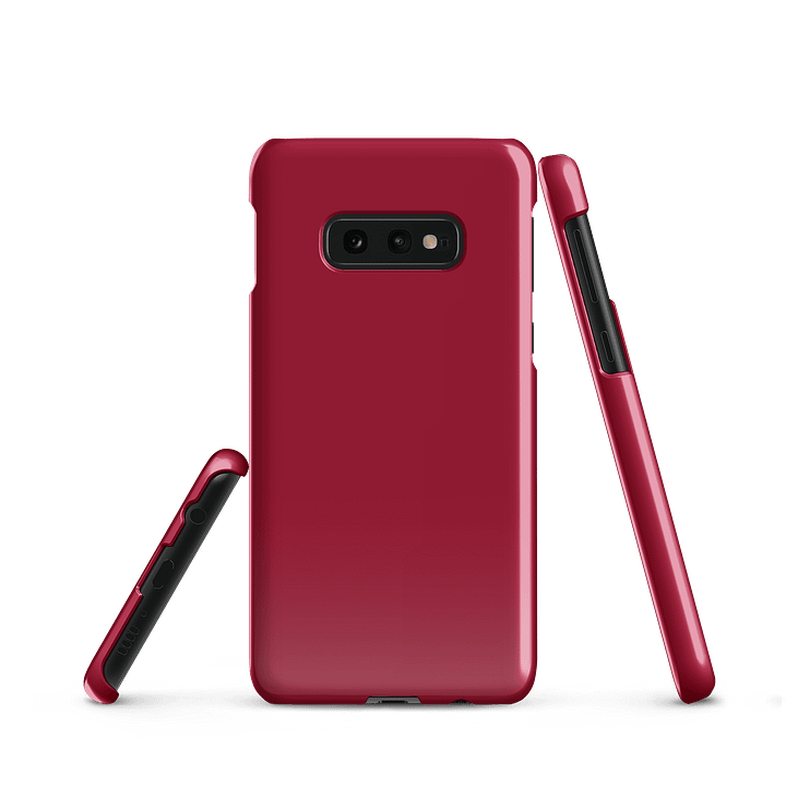 Cherry Red Solid Color Samsung® Glossy Snap Case product image (2)