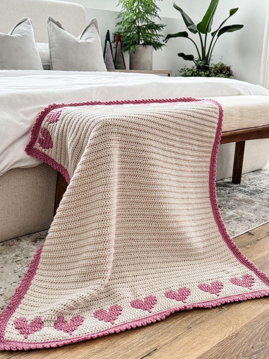 Heartstrings Mosaic Blanket and Coaster Crochet Pattern product image (8)