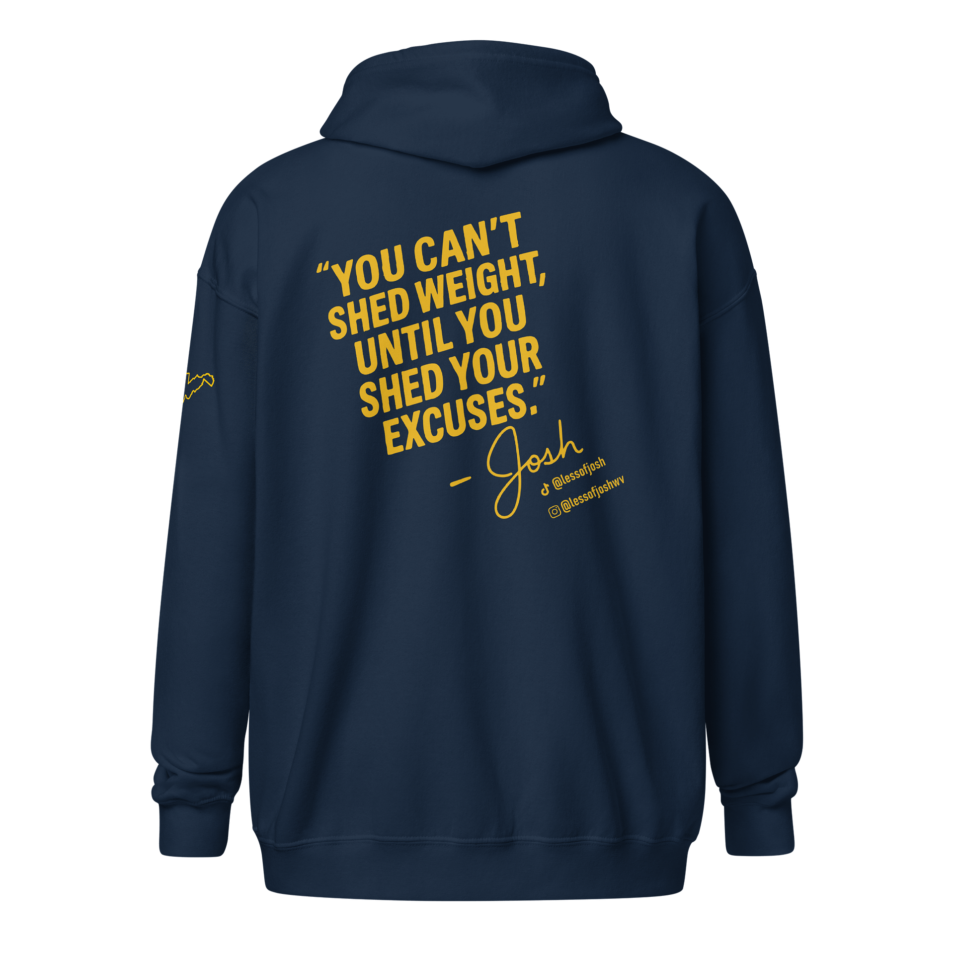 Less of Josh” Heavyweight Zip Hoodie – Built Different, Just Like You product image (6)