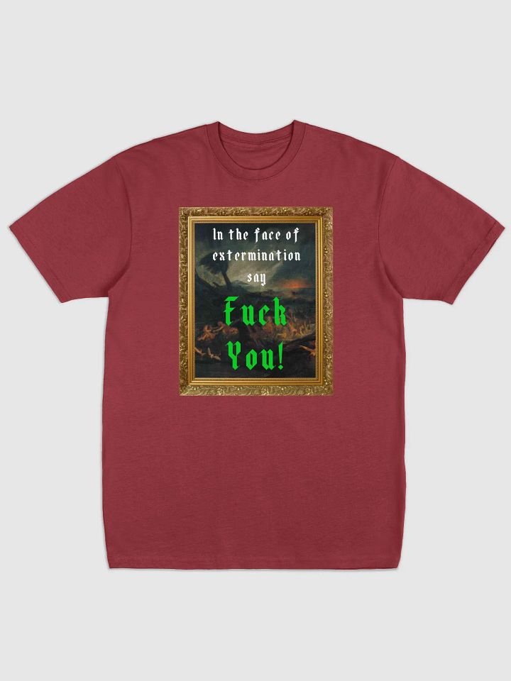In the Face of Extermination Framed Heavyweight T-Shirt product image (1)