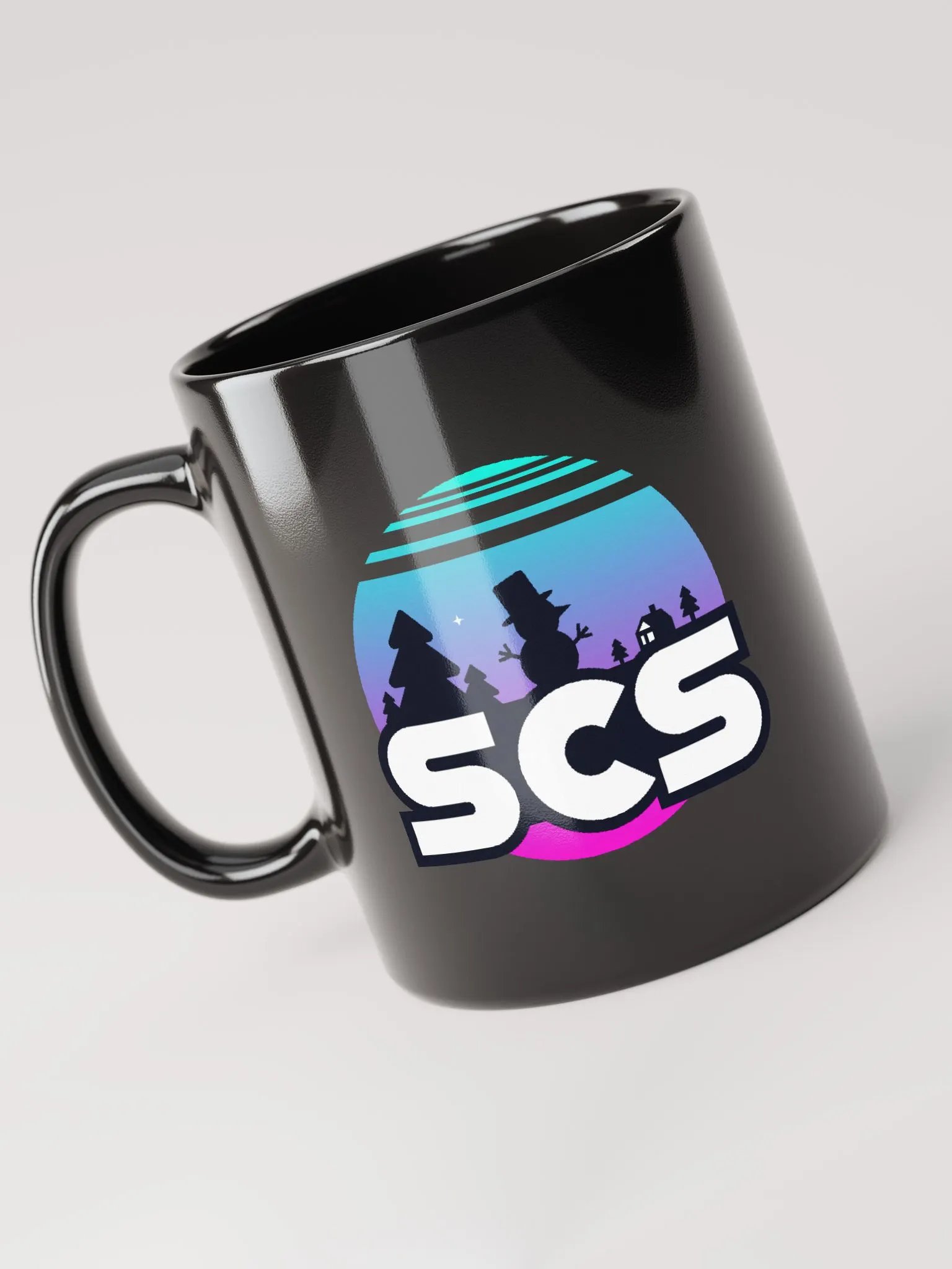 SCS WINTER VIBES GLOSSY BLACK MUG product image (6)