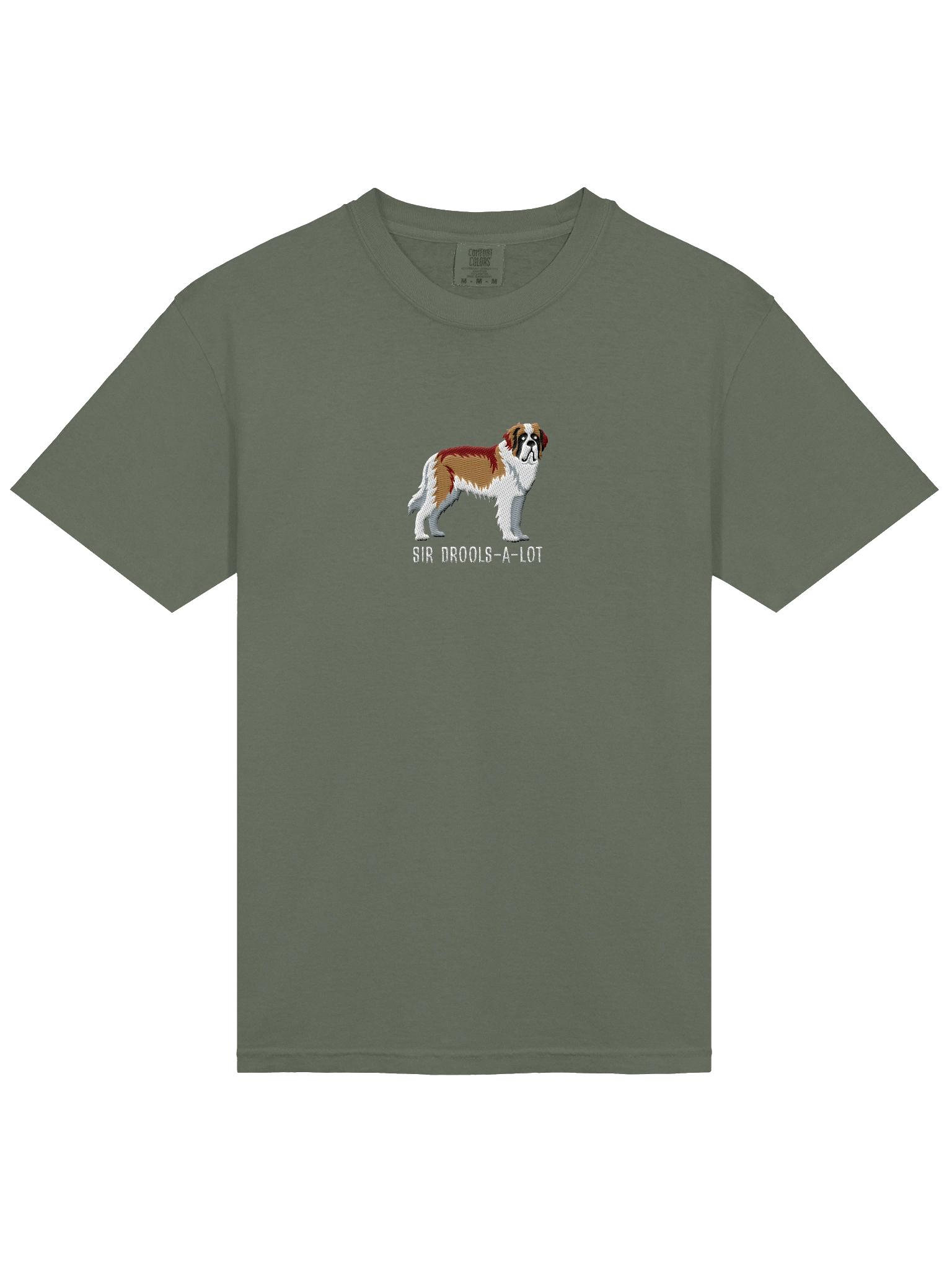 Sir Drools-A-Lot T-Shirt(Embroidered) of a Saint Bernard(Brown & White) product image (23)