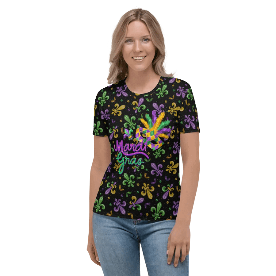 Mardi Gra All Over Print T-shirt product image (2)