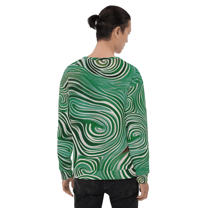Funky Cool Green Liquid Tie-Dye Sweatshirt product image (2)