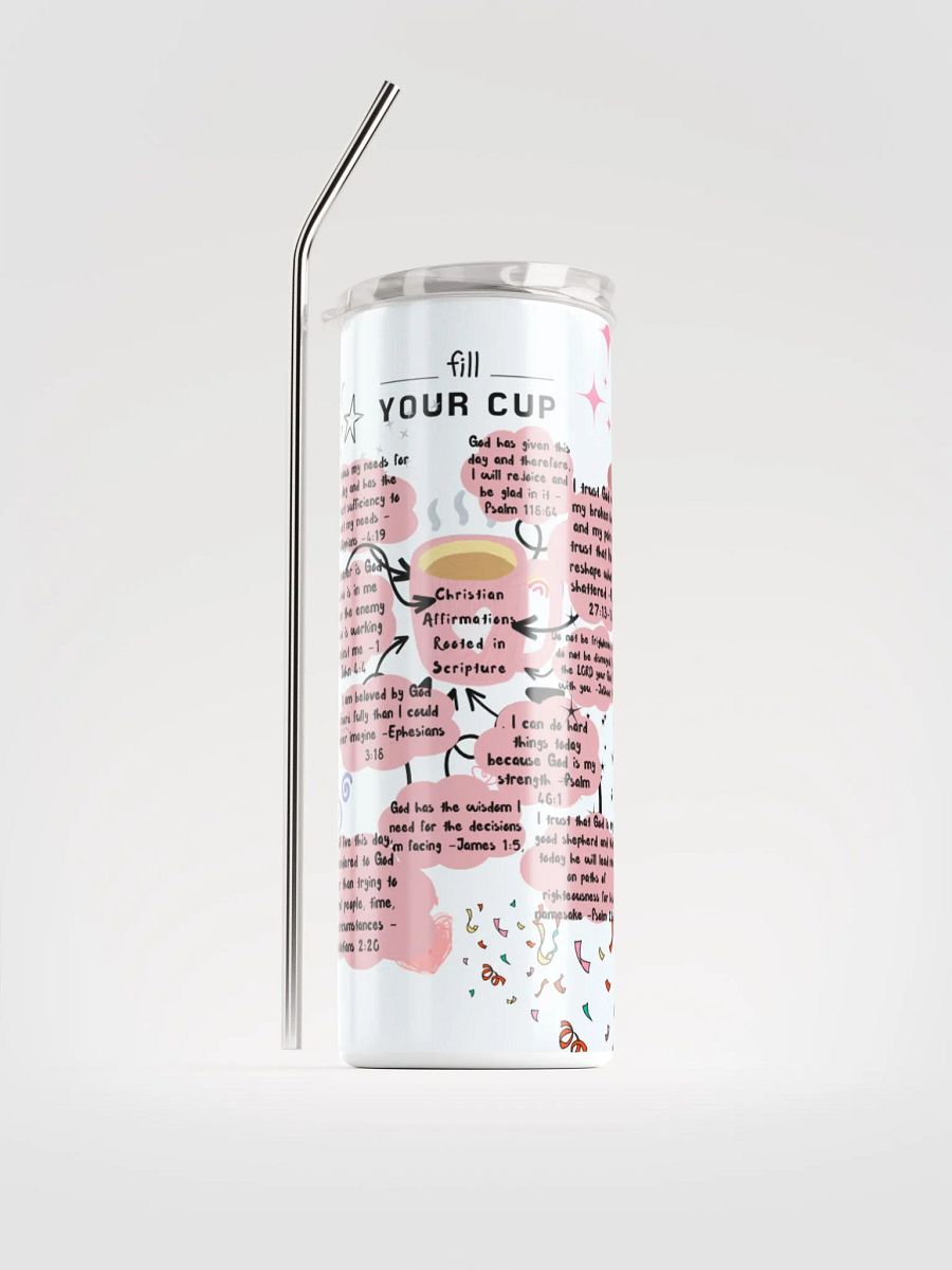 Christain affirmations rooted in scripture Stainless Steel Tumbler product image (1)