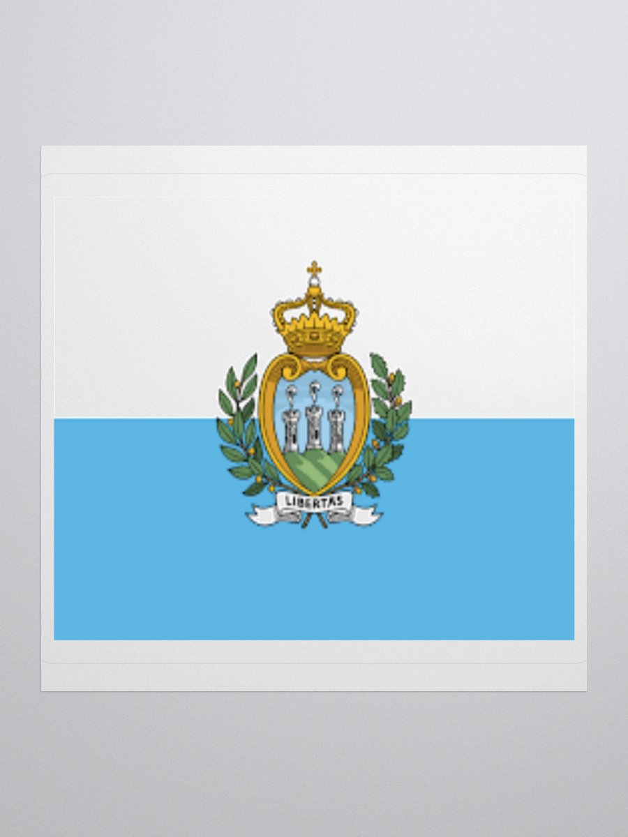 San Marino Flag Sticker - Durable Vinyl for Indoor Use - Multiple Sizes product image (3)