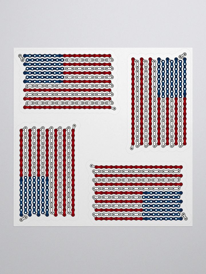 USA 50 States Bike Chain Flag Sticker 4 Pack product image (1)