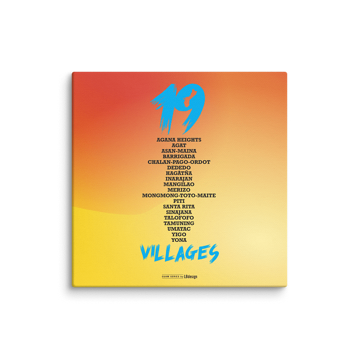 19 Guam Villages List Canvas Wall Decor product image (1)