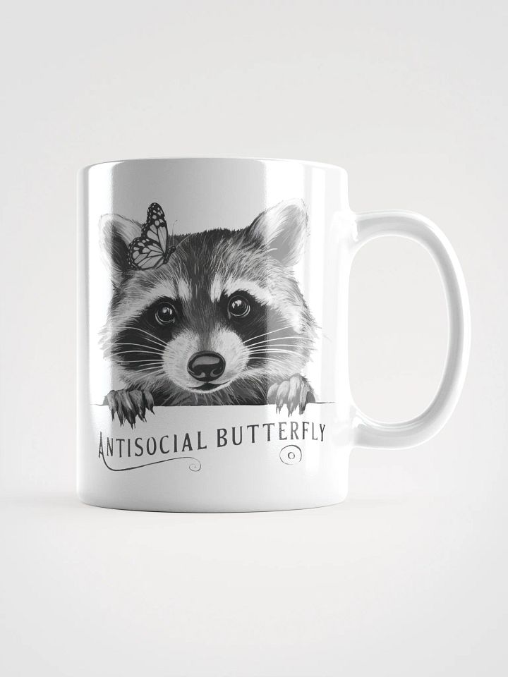Antisocial Butterfly Raccoon Mug product image (1)