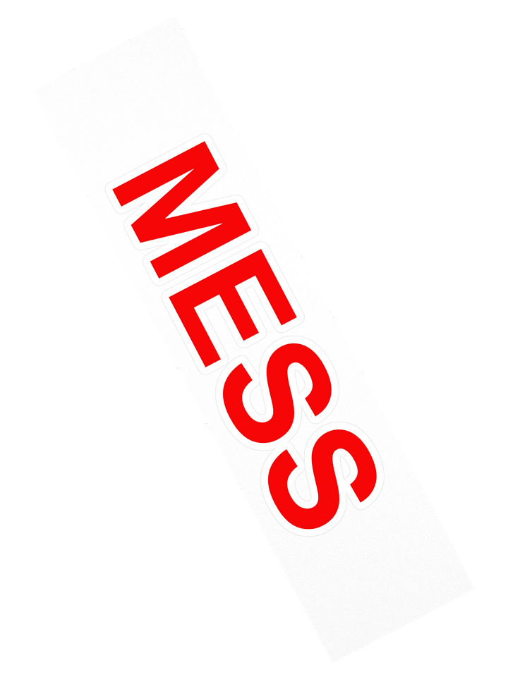 Mess Bumper Sticker product image (2)