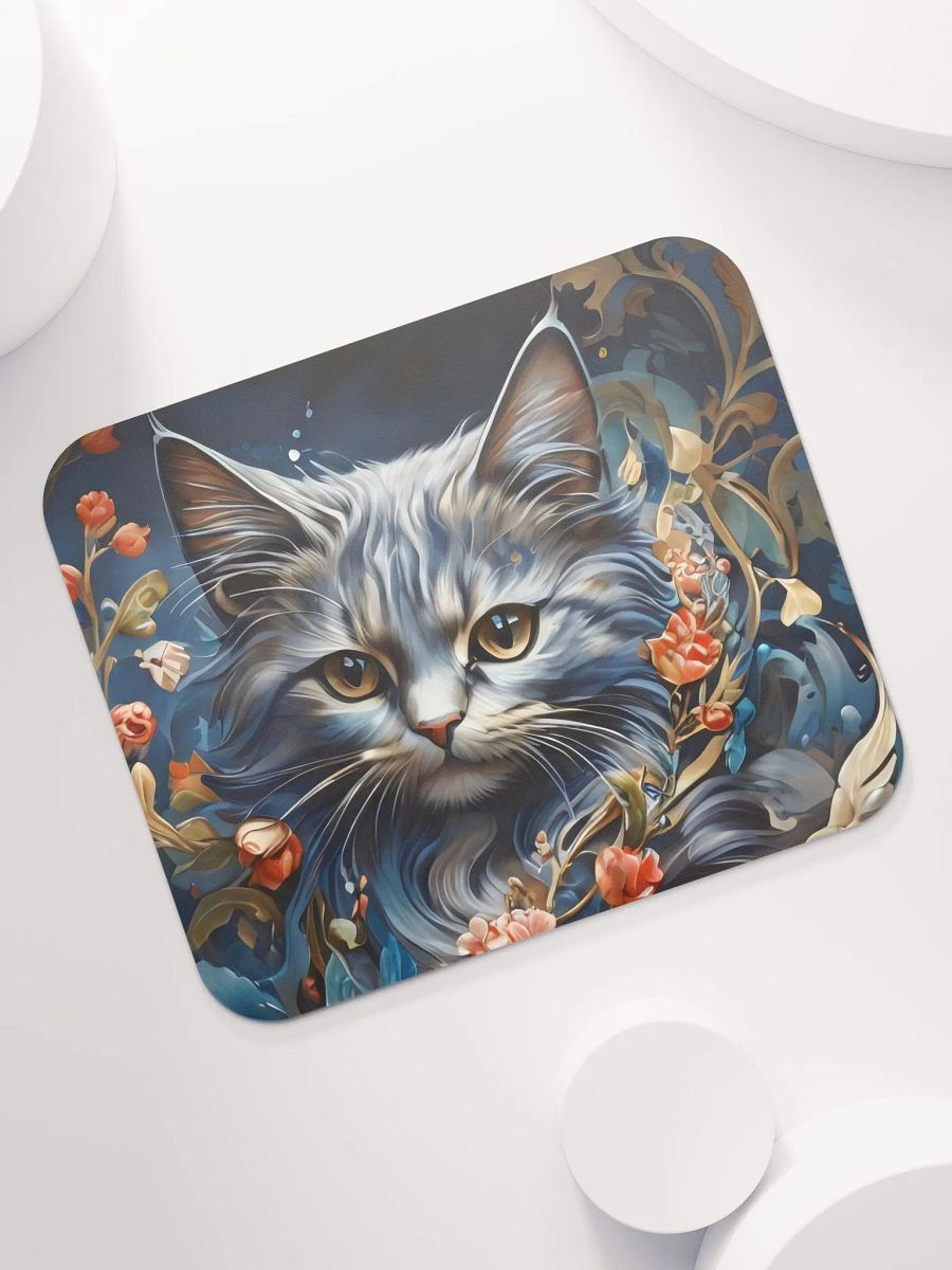 Whiskers & Petals, Serenity in Bloom Mouse Pad product image (1)