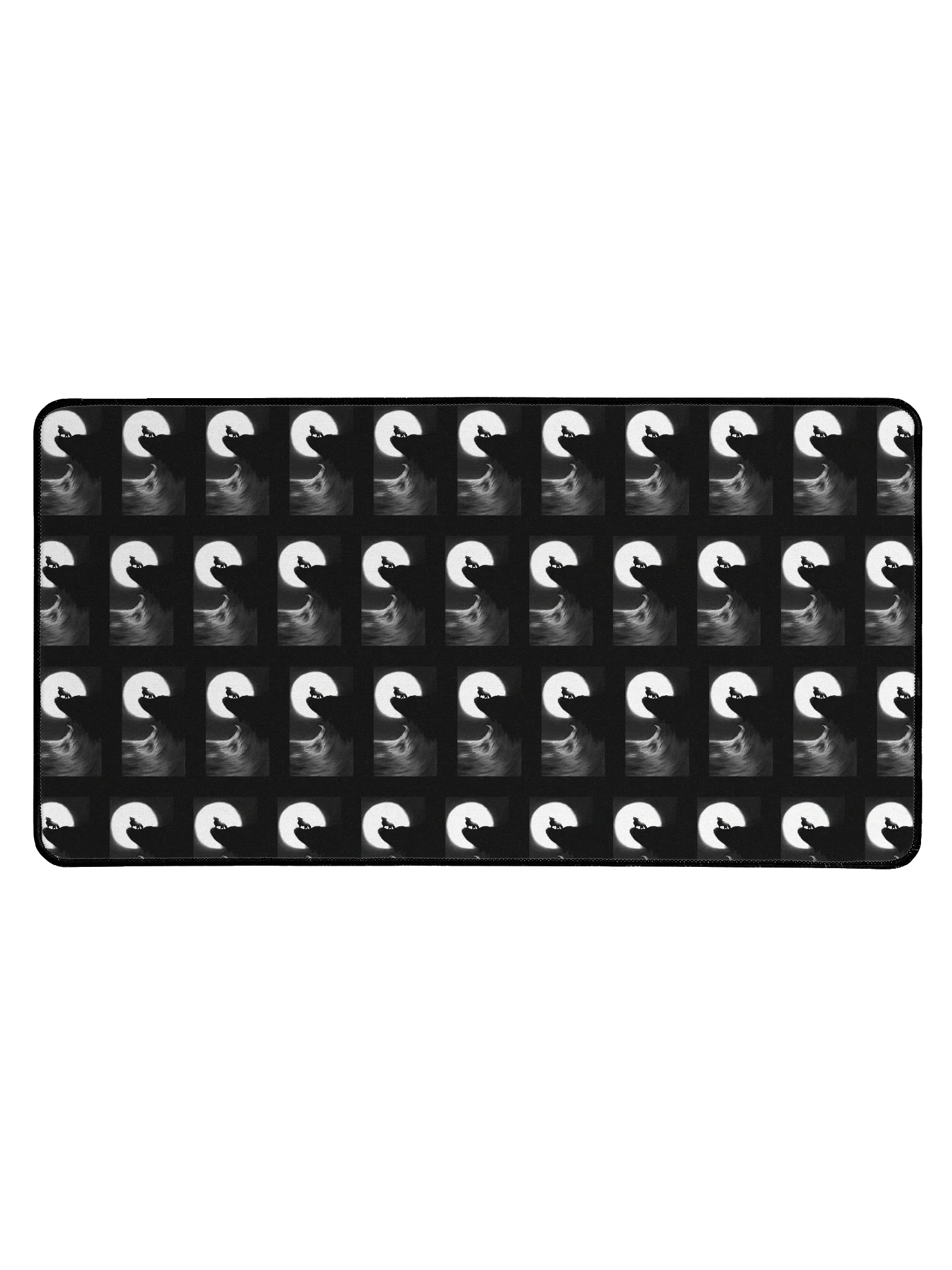 Wolf Silhouette Desk Mat 15.5" x 31.5" product image (1)