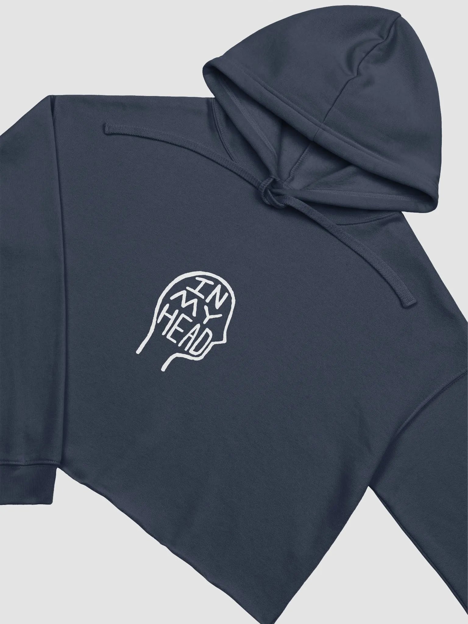 In My Head (white design) fleece cropped hoodie product image (17)