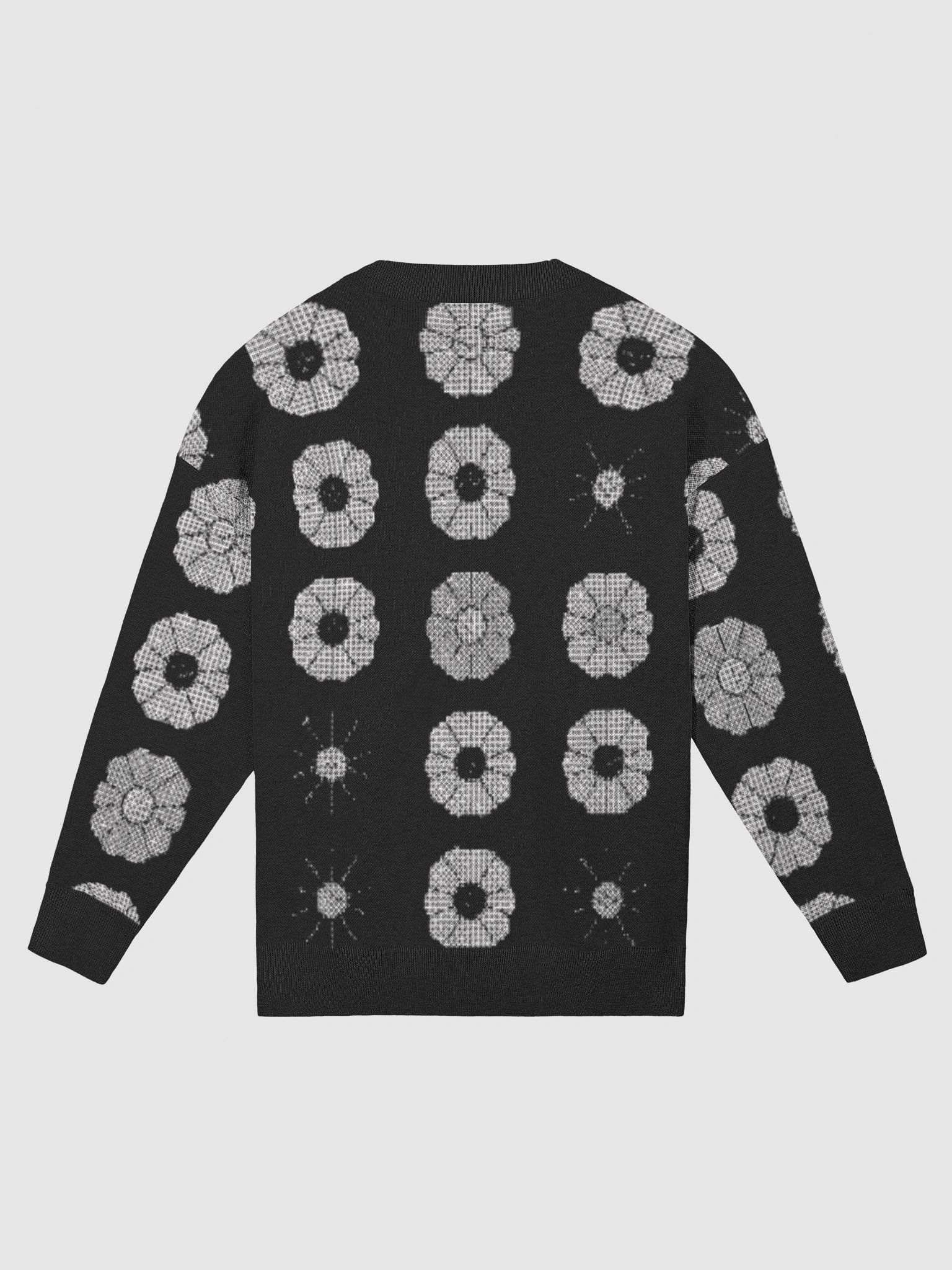 Floral Knit Cardigan – Cozy Unisex Flower Sweater for All Seasons product image (2)