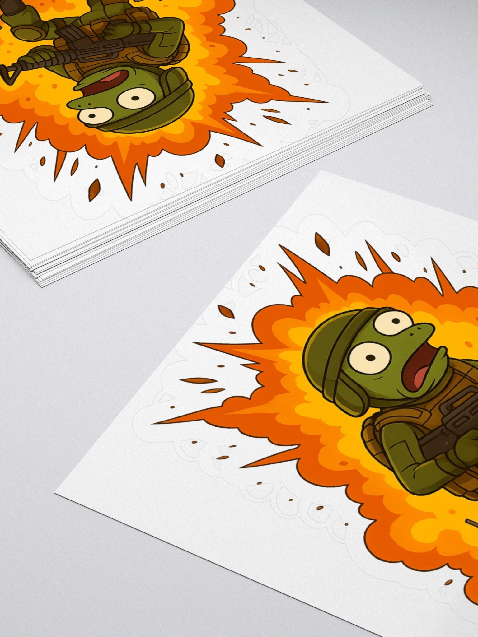 "Tactical Frog Escape" Vinyl Sticker product image (8)