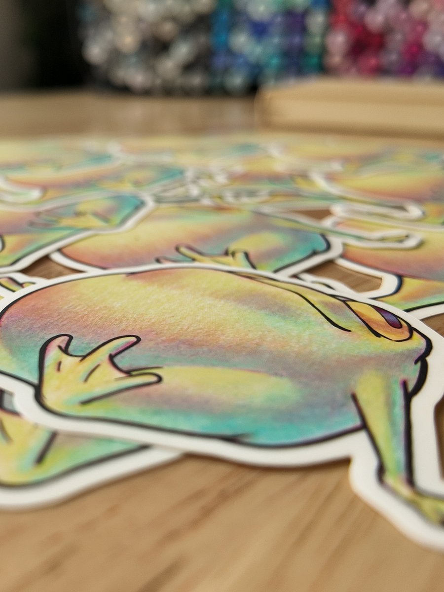 Delighted Frog Sticker product image (8)
