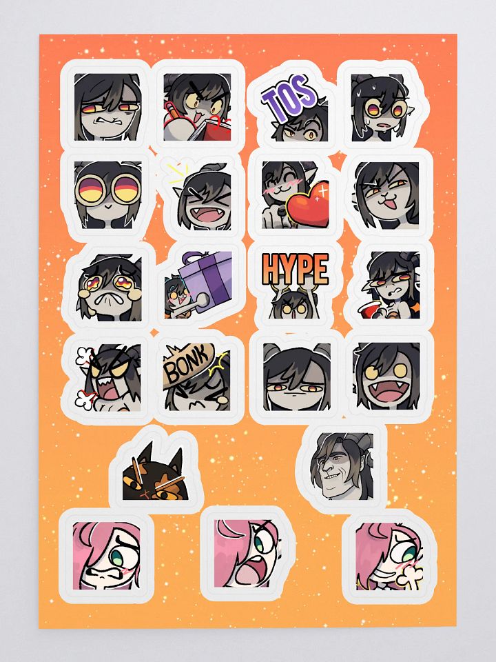 Emote Sticker Sheet, Page 1 product image (2)