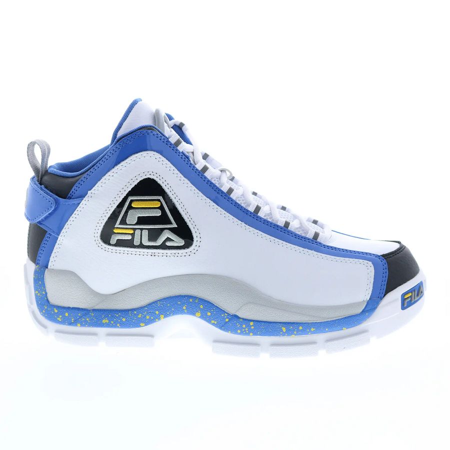 White Leather Athletic Basketball Shoes product image (1)