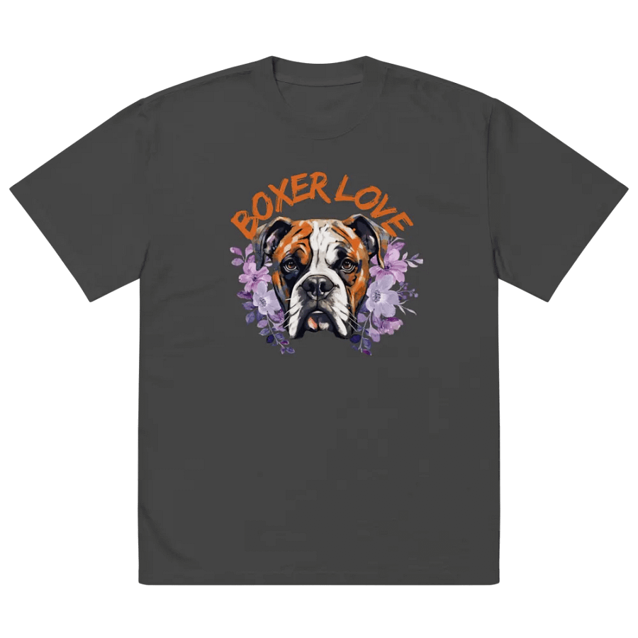 Floral Boxer Love Oversized Tee product image (3)