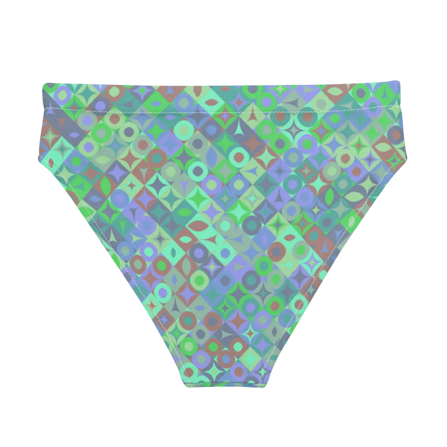 Colorful vector Pattern Design High Waisted Bikini Bottom - v8 product image (1)
