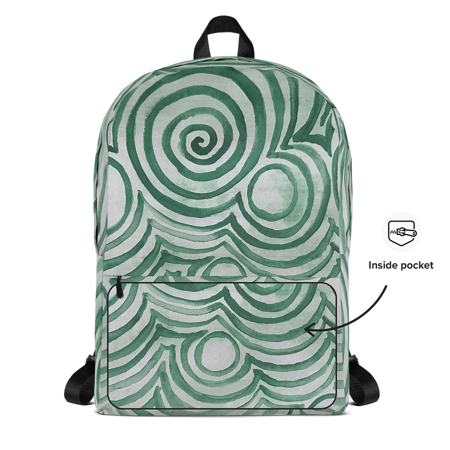 "Green Swirl" Backpack product image (5)