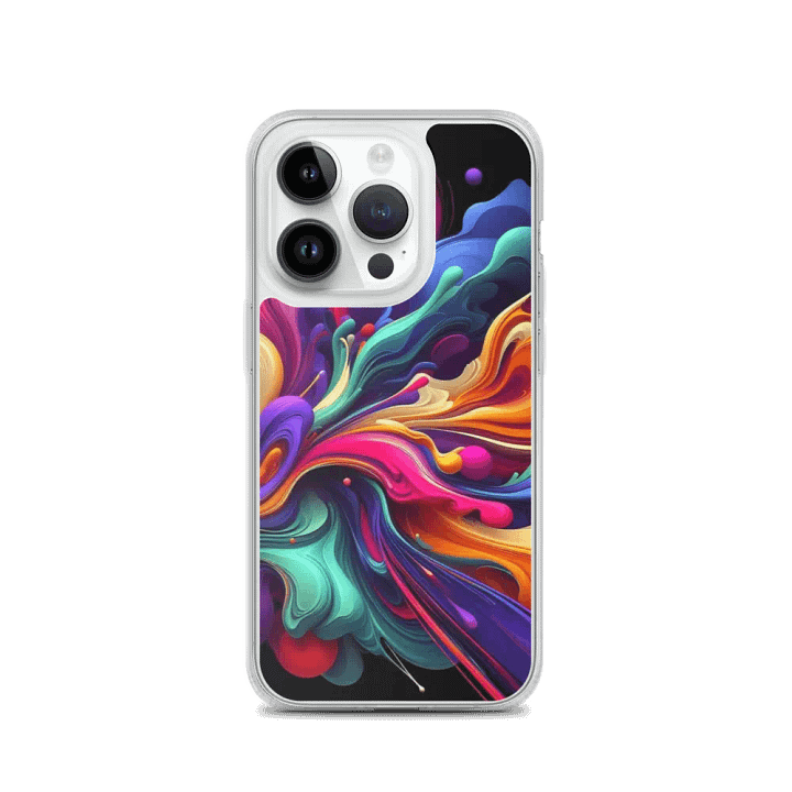 Vibrant Swirls MagSafe® Clear Case | AI Design abstract fluid product image (3)