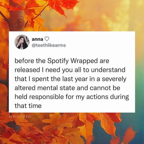 I feel like my Spotify wrapped is going to be all over the place this year. 😵‍💫