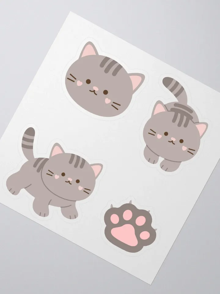 Gery cat stickers product image (7)