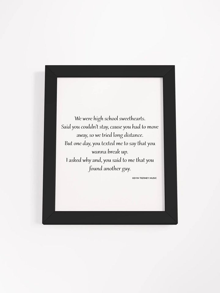 We Were High School Sweethearts Verse Framed Matte Poster product image (9)
