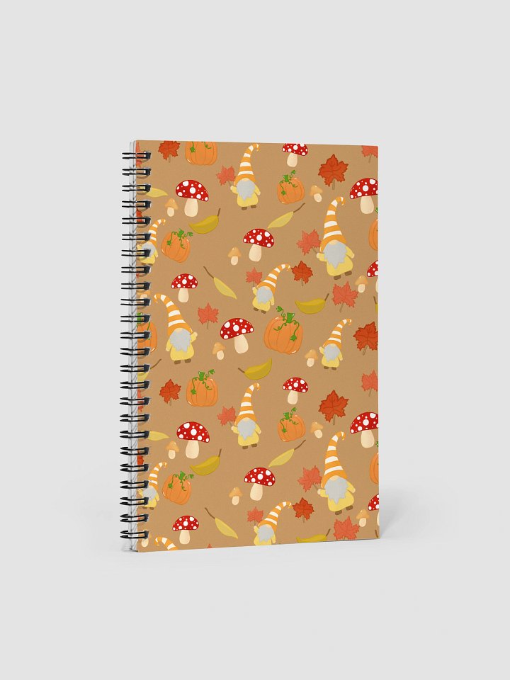 Fall with my Gnomies in Brown Spiral Notebook product image (2)
