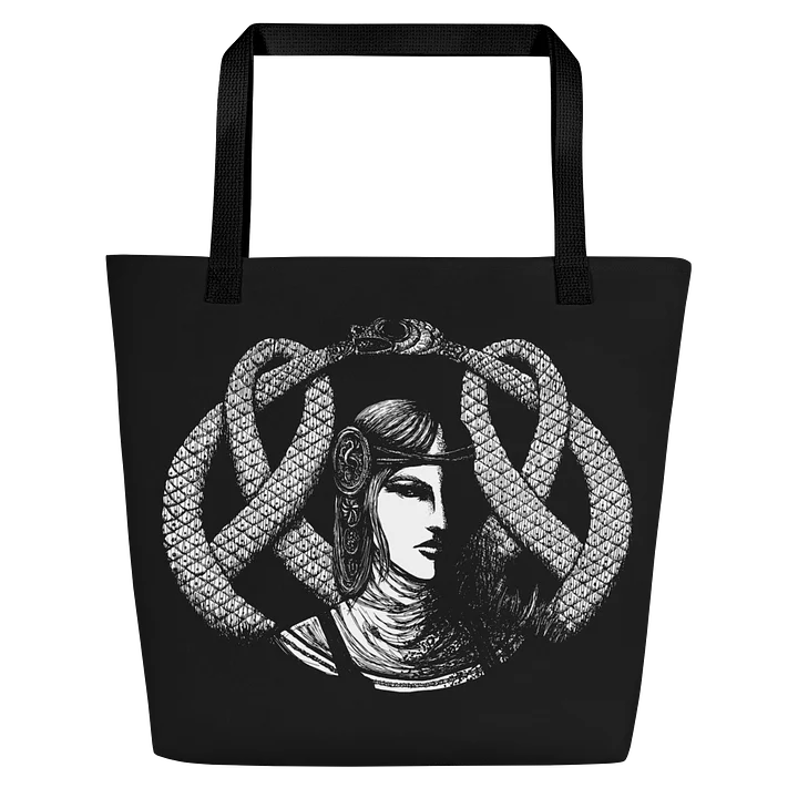 Hel in Black All-Over Tote Bag Two Artworks in One product image (1)