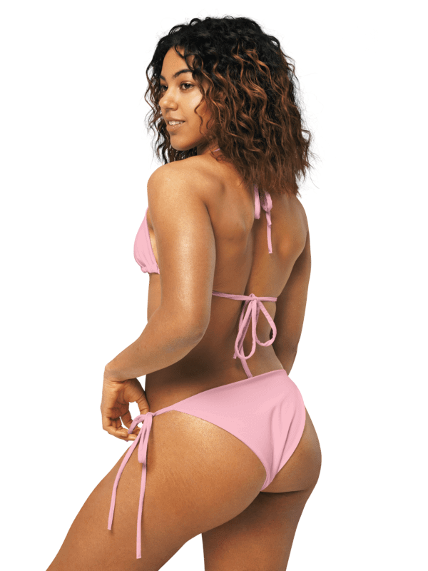 Plain Color Pink String Bikini Set product image (3)