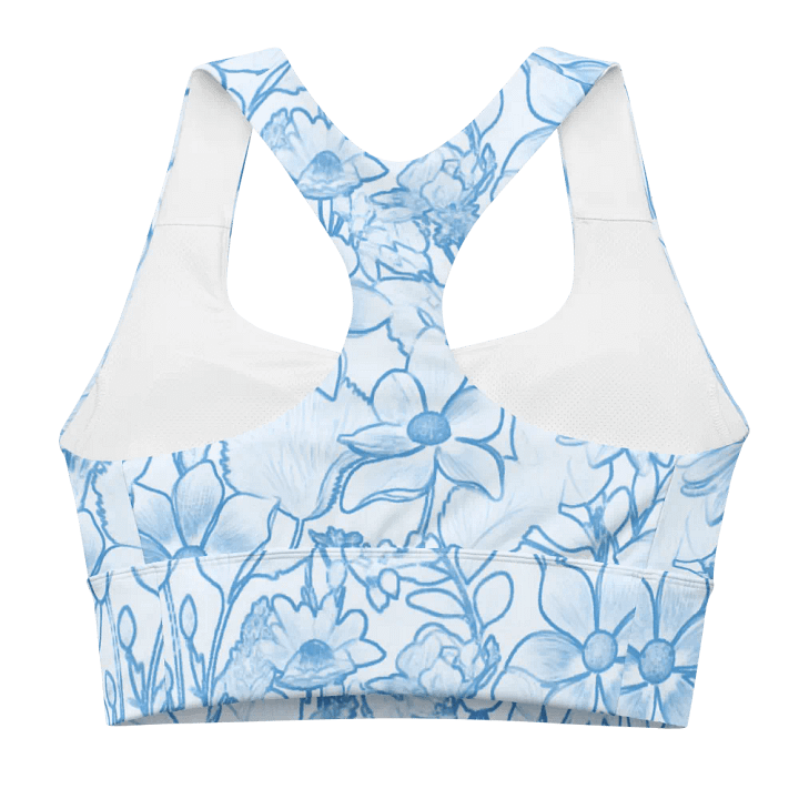 Blue Line Floral/All-Over Print Longline Sports Bra by Sublicolor product image (2)