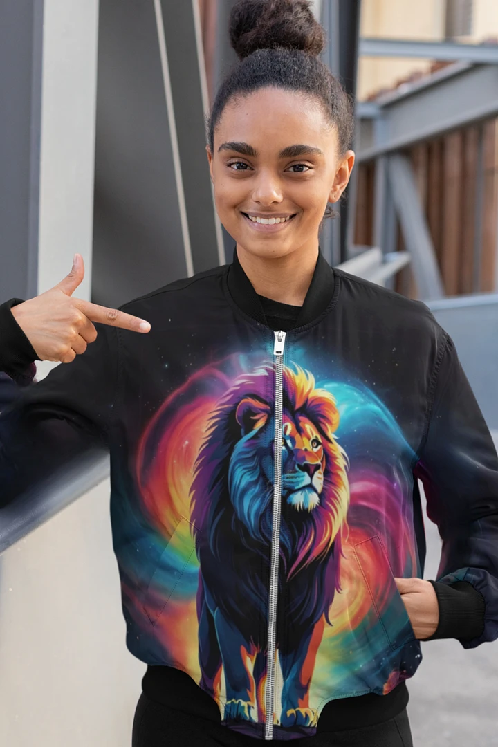 Colorful Lion All Over Print Zip Up Jacket product image (1)
