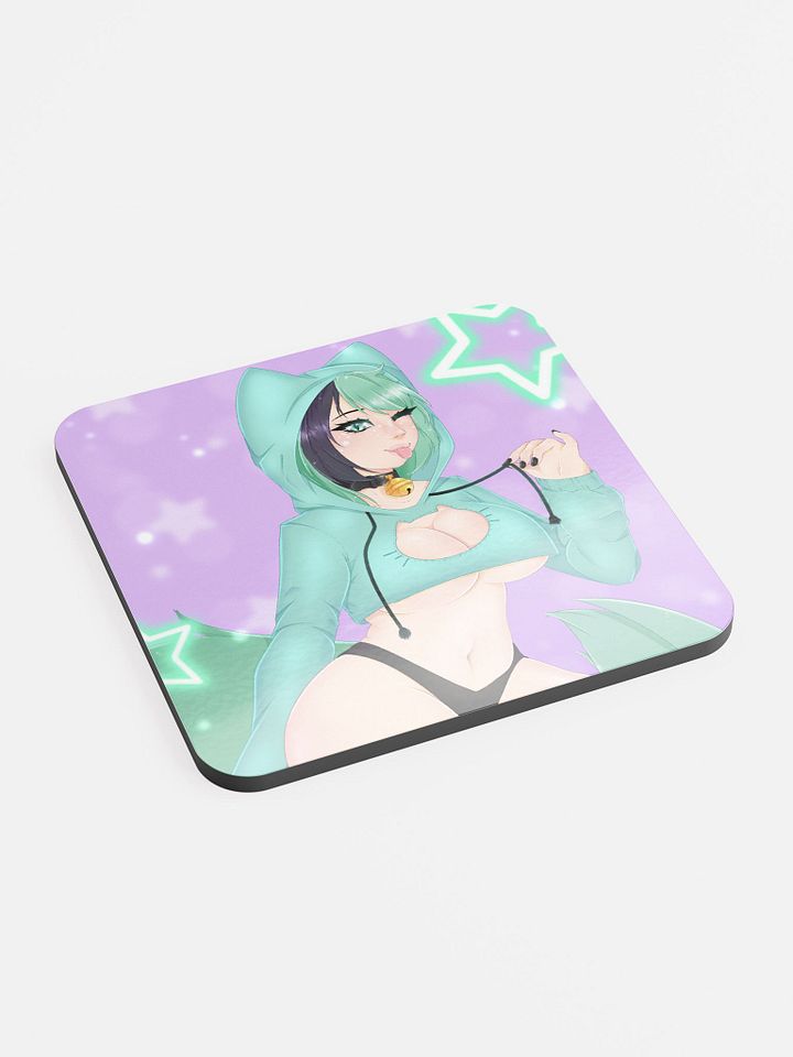 Mintzey Moon Hoodie Season Glossed Coaster (Winking) product image (2)