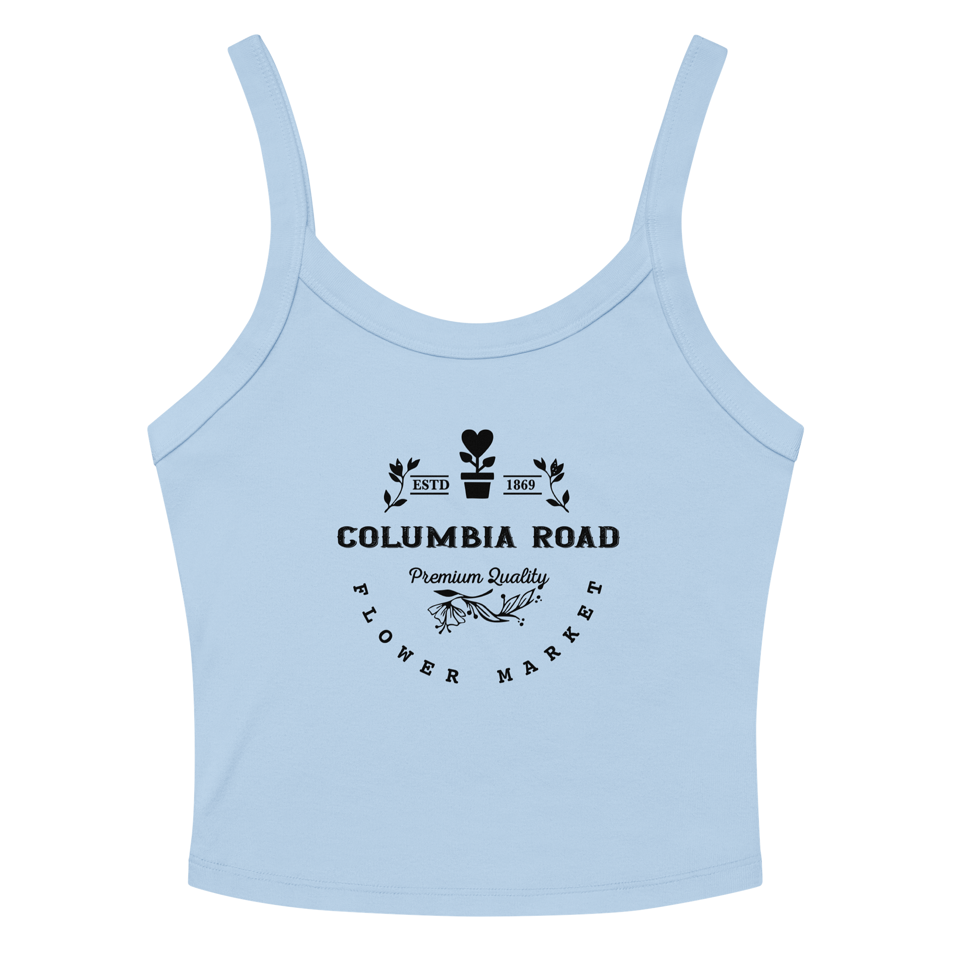 Columbia Road Market Women's Ribbed Tank Top (Blue) product image (2)