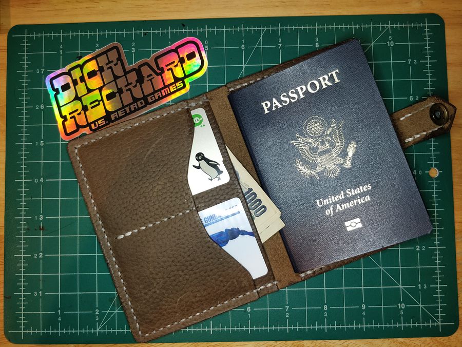 Brown Pebble Grain Passport Holder V1.0-B product image (1)