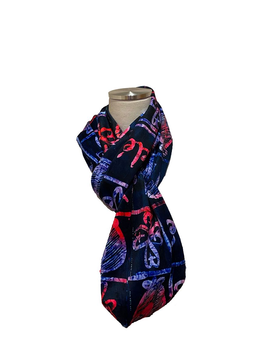 Luxury Minky Winter Scarf with Ghanaian Adinkra Symbols product image (3)