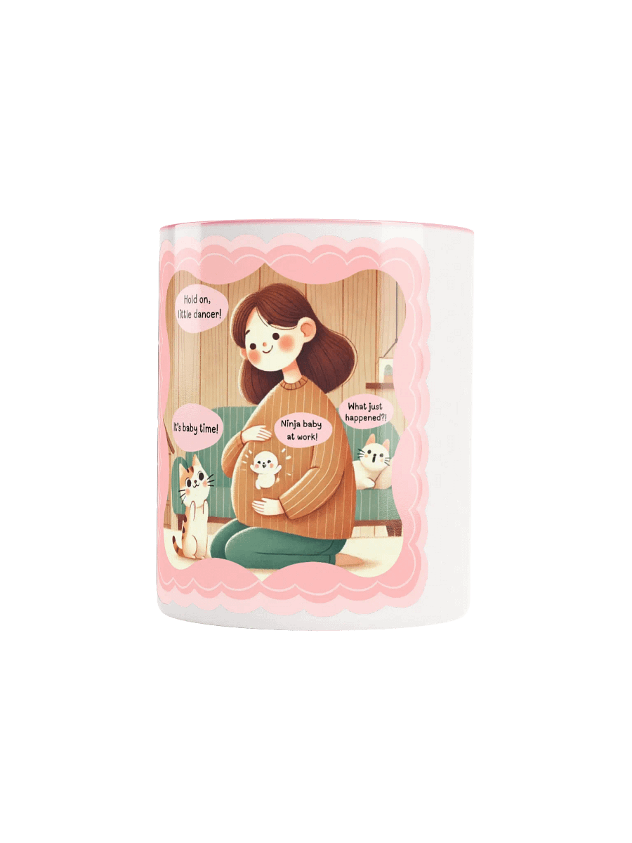 Ninja Baby at Work! Pregnancy Pink Mug product image (1)