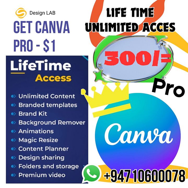 𝗖𝗔𝗡𝗩𝗔 𝗣𝗥𝗢 Lifetime acces Only $1 product image (1)