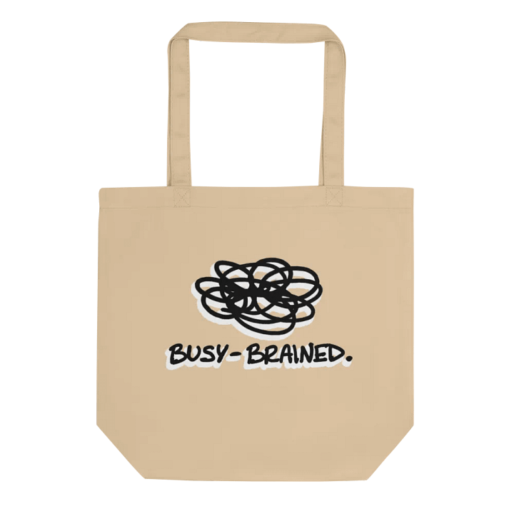 BUSY-BRAINED (shadow design) tote bag product image (1)